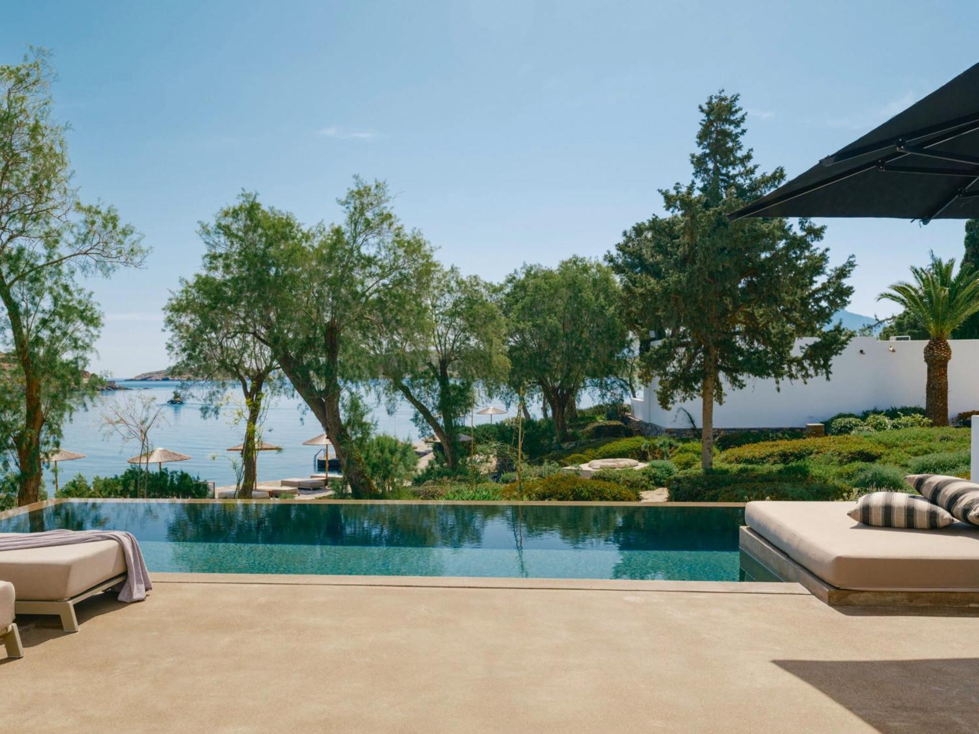 Minos Beach Art Hotel, A Member Of Design Hotels Agios Nikolaos Exterior foto